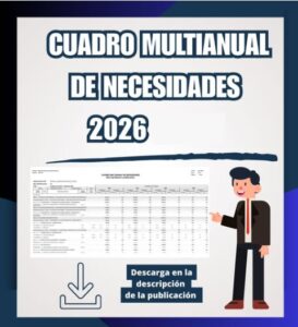 PUBLICACION DEL CUADRO MULTIANUAL DE NECESIDADES